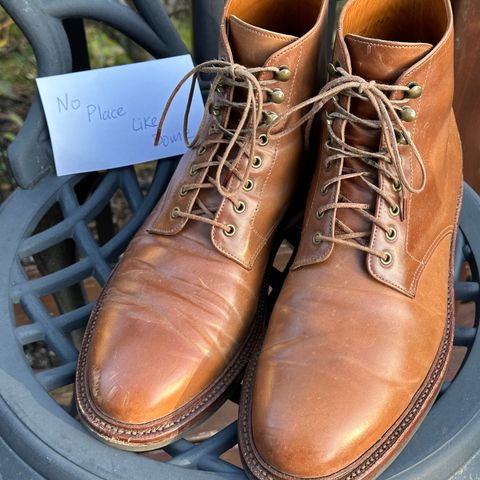 Grant Stone Edward Boot in Horween Honey Glazed Shell Cordovan