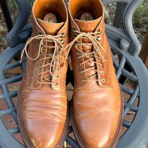 Grant Stone Edward Boot in Horween Honey Glazed Shell Cordovan