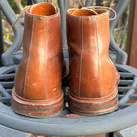 Grant Stone Edward Boot in Horween Honey Glazed Shell Cordovan