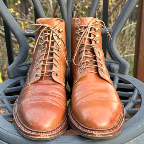 Grant Stone Edward Boot in Horween Honey Glazed Shell Cordovan