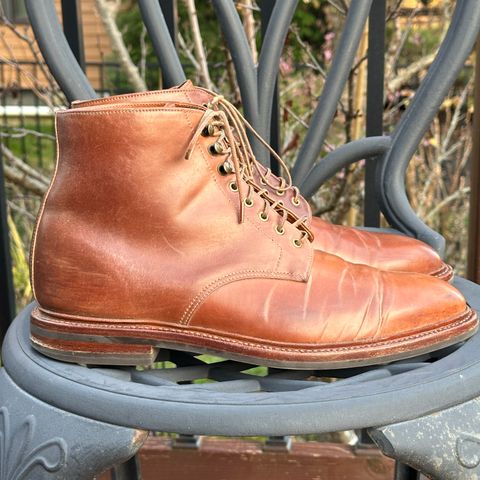 Grant Stone Edward Boot in Horween Honey Glazed Shell Cordovan