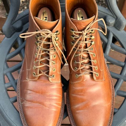 Grant Stone Edward Boot in Horween Honey Glazed Shell Cordovan