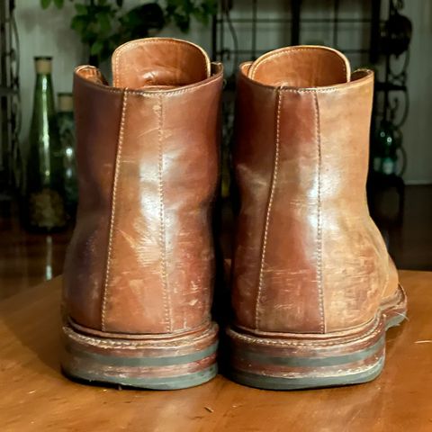 Grant Stone Edward Boot in Horween Honey Glazed Shell Cordovan