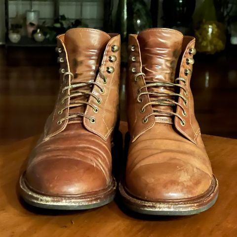 Grant Stone Edward Boot in Horween Honey Glazed Shell Cordovan