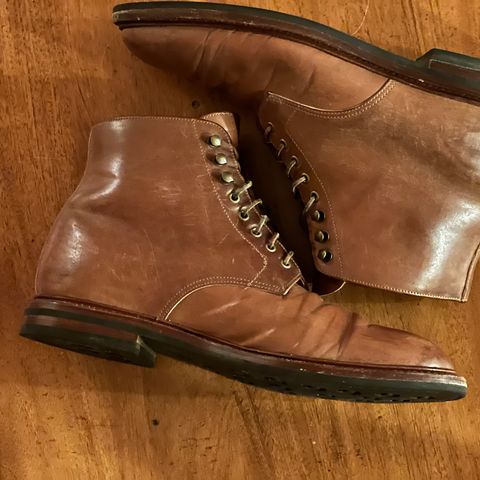 Grant Stone Edward Boot in Horween Honey Glazed Shell Cordovan