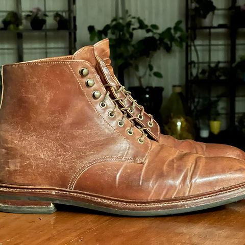 Grant Stone Edward Boot in Horween Honey Glazed Shell Cordovan