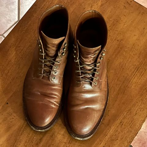 Grant Stone Edward Boot in Horween Honey Glazed Shell Cordovan