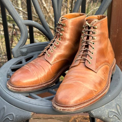 Grant Stone Edward Boot in Horween Honey Glazed Shell Cordovan