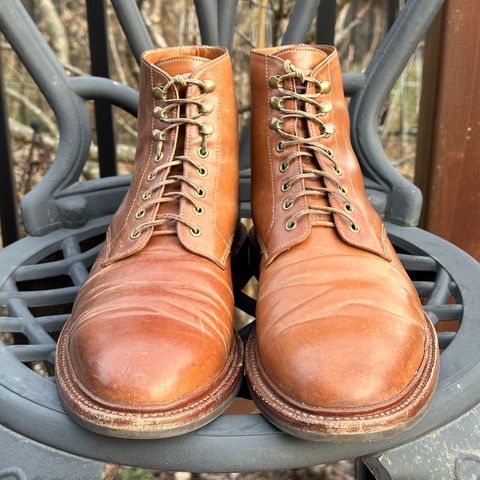 Grant Stone Edward Boot in Horween Honey Glazed Shell Cordovan