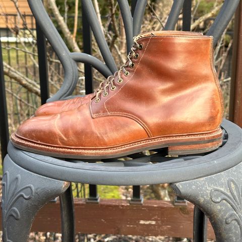 Grant Stone Edward Boot in Horween Honey Glazed Shell Cordovan