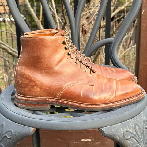 Grant Stone Edward Boot in Horween Honey Glazed Shell Cordovan