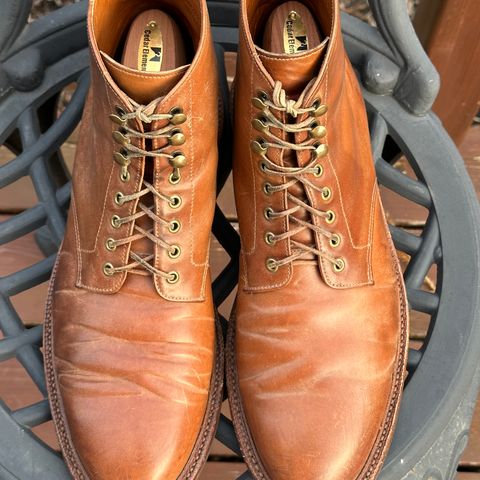 Grant Stone Edward Boot in Horween Honey Glazed Shell Cordovan
