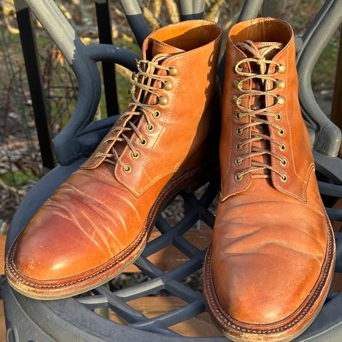 Grant Stone Edward Boot in Horween Honey Glazed Shell Cordovan