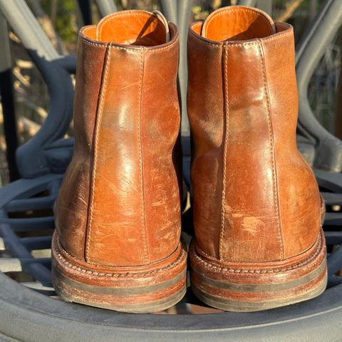 Grant Stone Edward Boot in Horween Honey Glazed Shell Cordovan