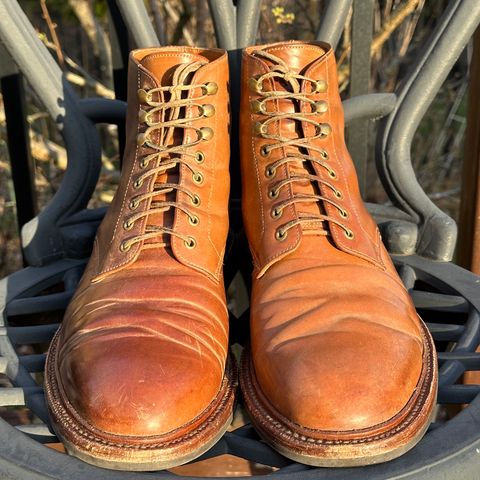 Grant Stone Edward Boot in Horween Honey Glazed Shell Cordovan
