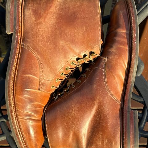 Grant Stone Edward Boot in Horween Honey Glazed Shell Cordovan