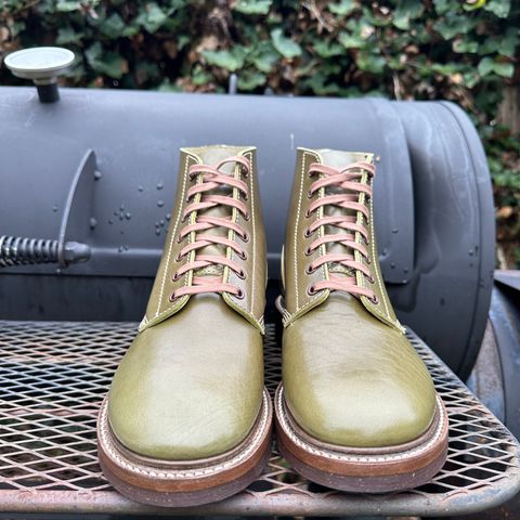 John Lofgren M-43 Service Shoes in Shinki Olive Shrunken Horsebutt