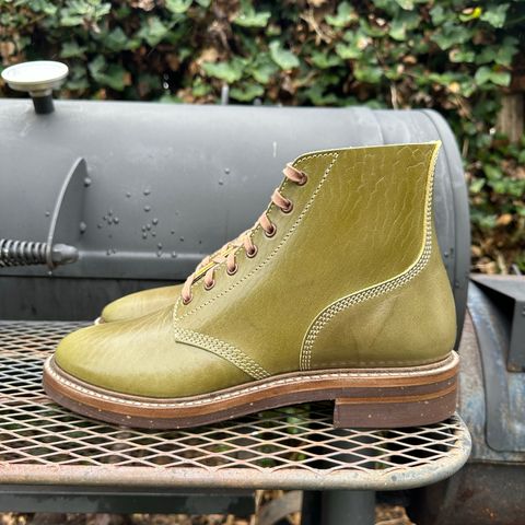 John Lofgren M-43 Service Shoes in Shinki Olive Shrunken Horsebutt