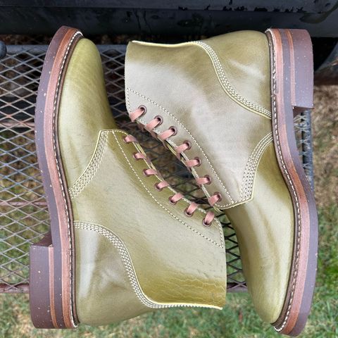 John Lofgren M-43 Service Shoes in Shinki Olive Shrunken Horsebutt