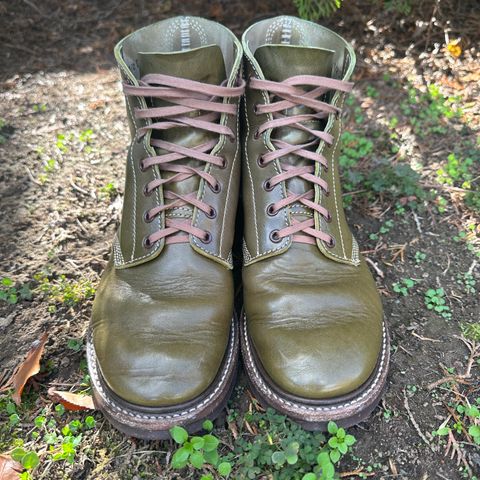 John Lofgren M-43 Service Shoes in Shinki Olive Shrunken Horsebutt