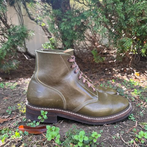 John Lofgren M-43 Service Shoes in Shinki Olive Shrunken Horsebutt