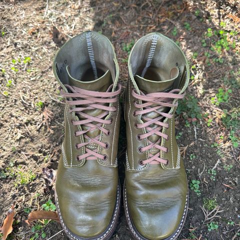 John Lofgren M-43 Service Shoes in Shinki Olive Shrunken Horsebutt