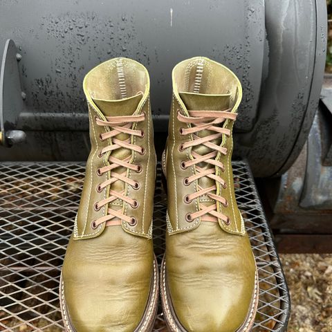 John Lofgren M-43 Service Shoes in Shinki Olive Shrunken Horsebutt