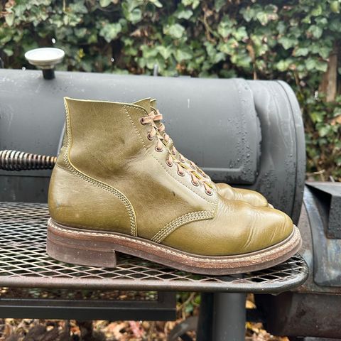 John Lofgren M-43 Service Shoes in Shinki Olive Shrunken Horsebutt