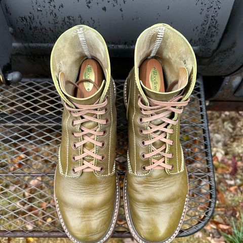 John Lofgren M-43 Service Shoes in Shinki Olive Shrunken Horsebutt