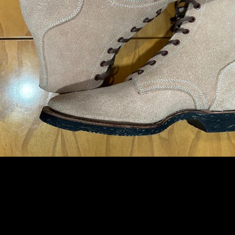 Clinch Yeager Boots in Wickett & Craig Natural Latigo Roughout