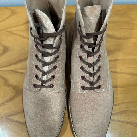Clinch Yeager Boots in Wickett & Craig Natural Latigo Roughout