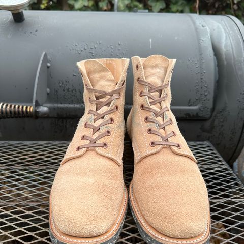 Clinch Yeager Boots in Wickett & Craig Natural Latigo Roughout