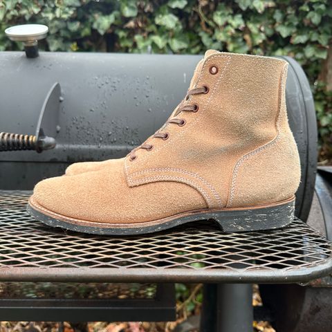 Clinch Yeager Boots in Wickett & Craig Natural Latigo Roughout