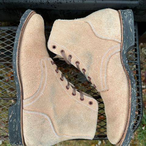 Clinch Yeager Boots in Wickett & Craig Natural Latigo Roughout