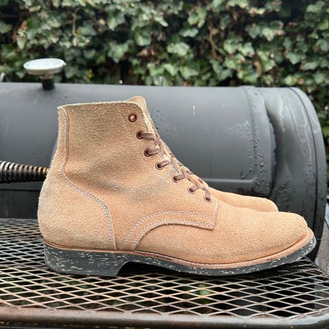 Clinch Yeager Boots in Wickett & Craig Natural Latigo Roughout