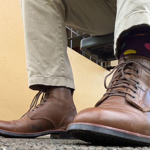 Dayton Boots Service Boot in Brown Chrome