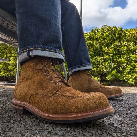 Grant Stone Brass Boot in C.F. Stead Bronze Rough Mohawk
