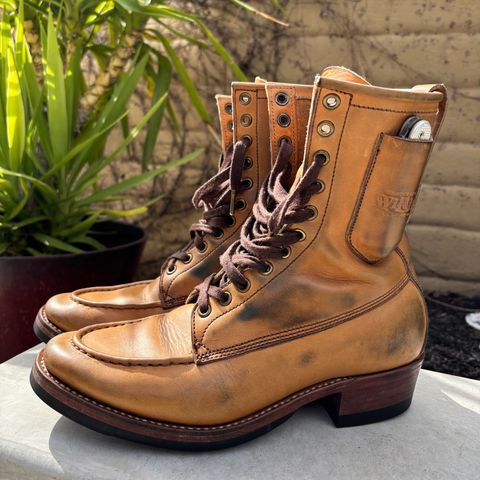 Willie's Handmade Boots Hunting Boot in Horween Natural Latigo