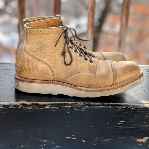 Viberg Scout Boot in Horween Natural Olive Tan