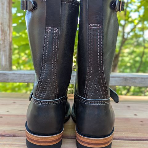Wesco Mister Lou in Maryam Petrolio Waxed Black Horsehide