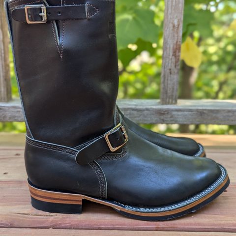 Wesco Mister Lou in Maryam Petrolio Waxed Black Horsehide
