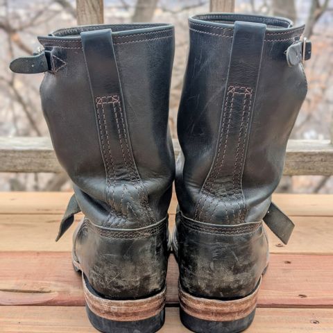 Wesco Mister Lou in Maryam Petrolio Waxed Black Horsehide