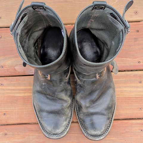 Wesco Mister Lou in Maryam Petrolio Waxed Black Horsehide