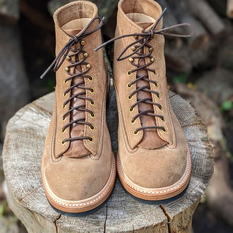 Search result thumbnail of John Lofgren Donkey Puncher Boots in Horween Natural Chromexcel Roughout