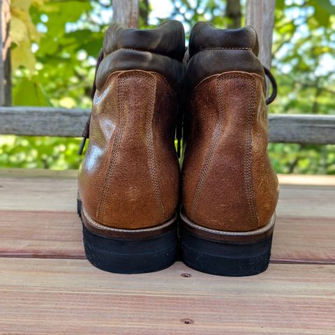 View photo of Viberg Pachena Bay in Maryam Cuoio Lux Roughout & Horween Mushroom Chamois