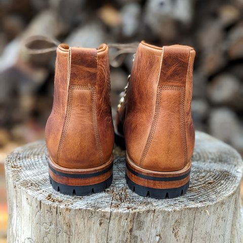 View photo of Viberg Hiker in Horween Natural Dublin