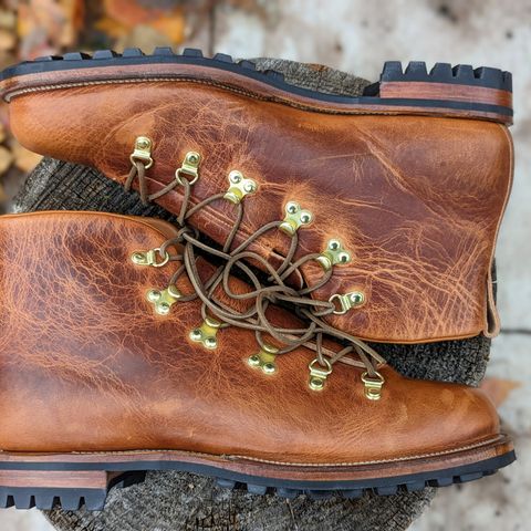 View photo of Viberg Hiker in Horween Natural Dublin