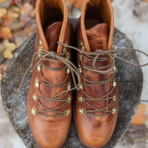 View photo of Viberg Hiker in Horween Natural Dublin