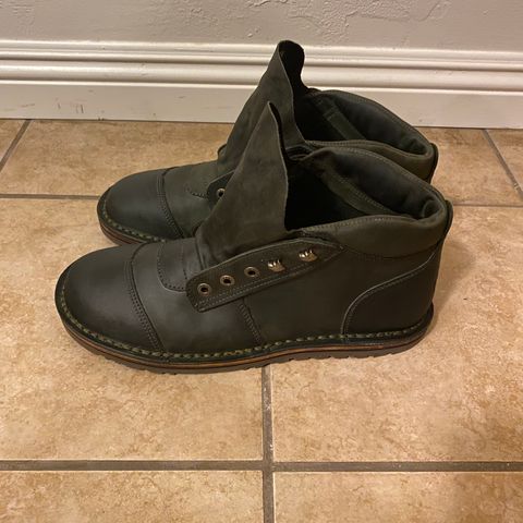 Jim Green African Ranger Barefoot Boot in Houston Green
