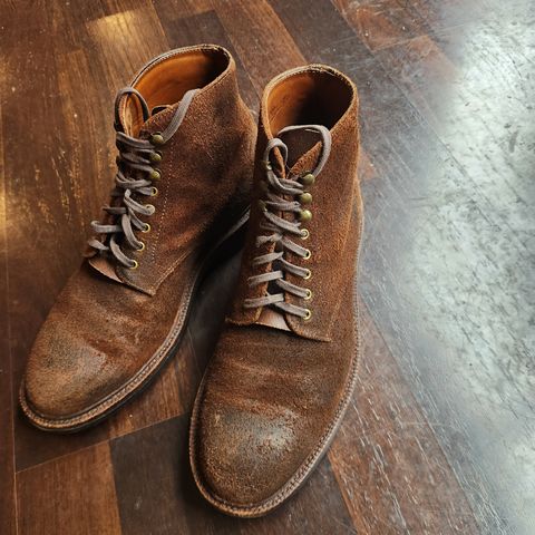 Grant Stone Edward Boot in C.F. Stead Dark Oak Roughout